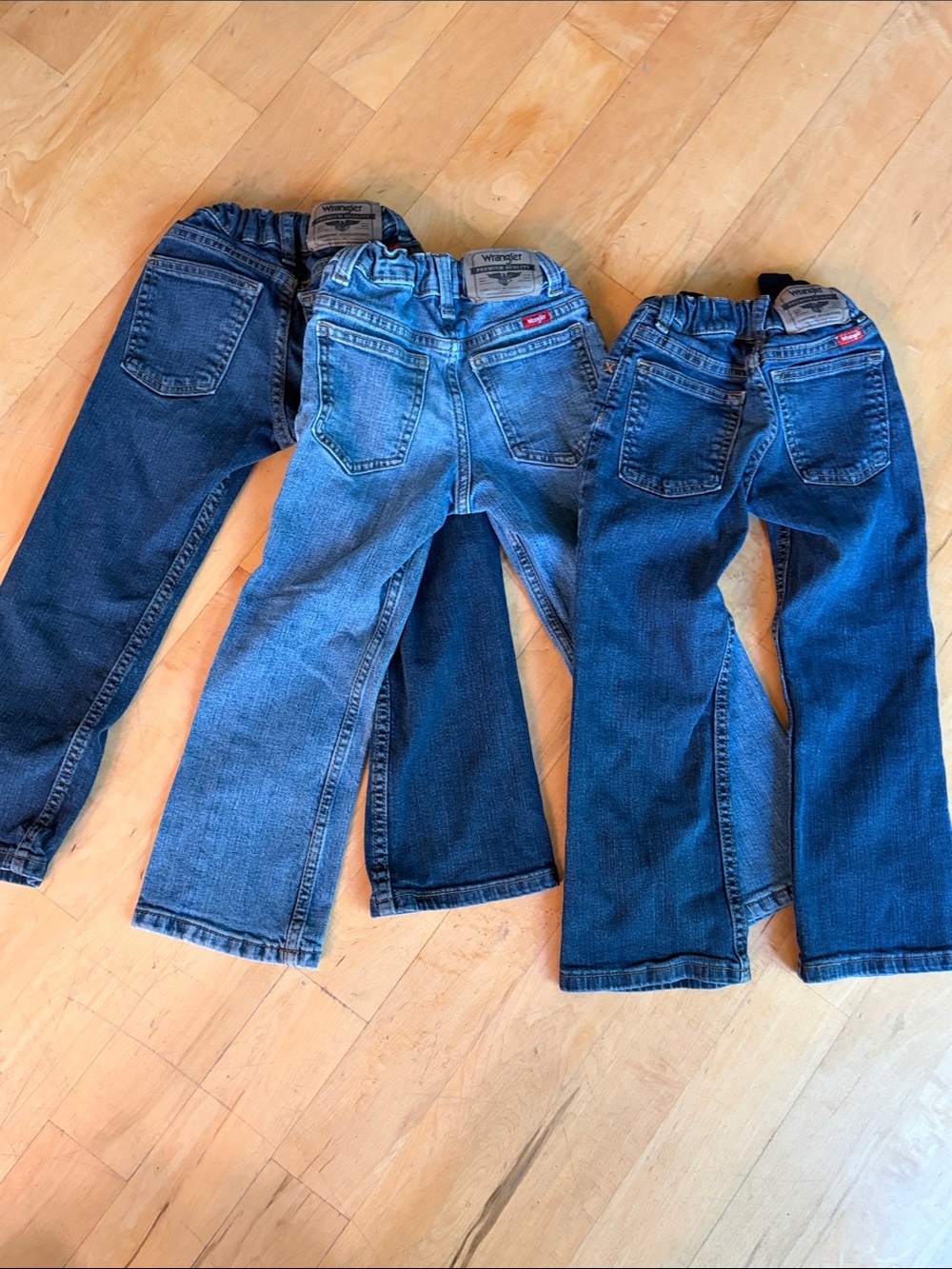 LOT WRANGLER Classic Boot Cut Boys Jeans Lot Adjustable Waistband Size 5 Regular - Picture 8 of 8